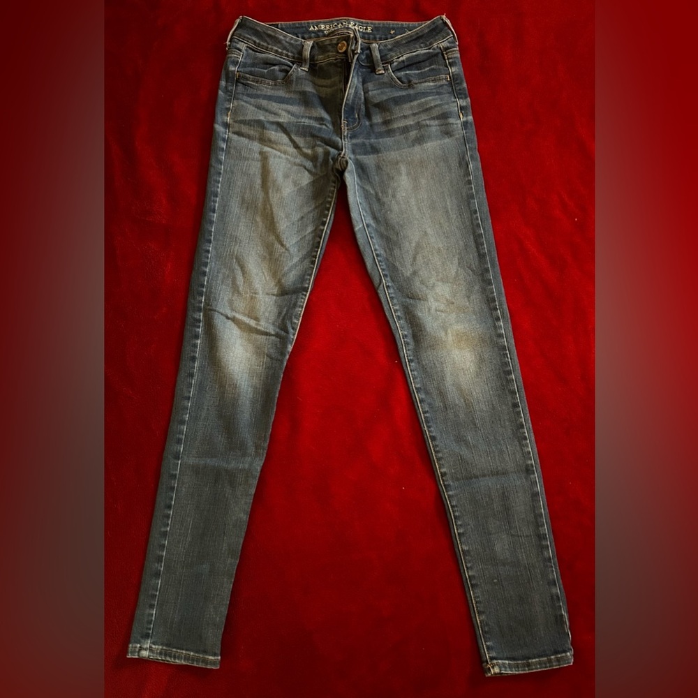American Eagle Outfitters Women's Skinny Jeans in Classic Blue 8L